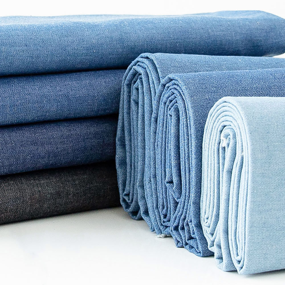 Vintage Fashion Doll - 70x45CM Vintage Cotton Blue Denim Fabric