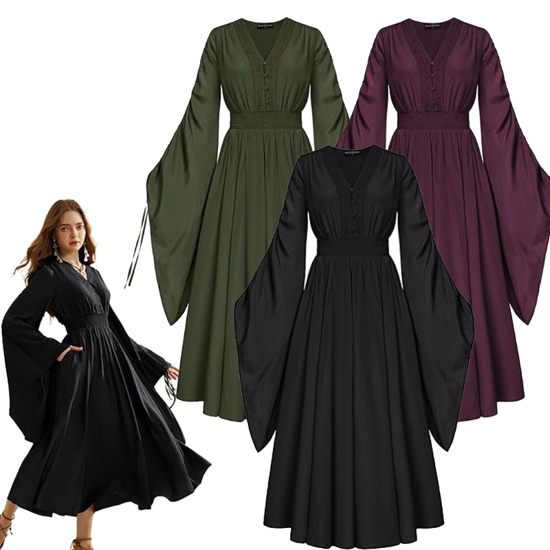 Vintage Fashion Dresses - Victorian Renaissance Dress for Women Medieval