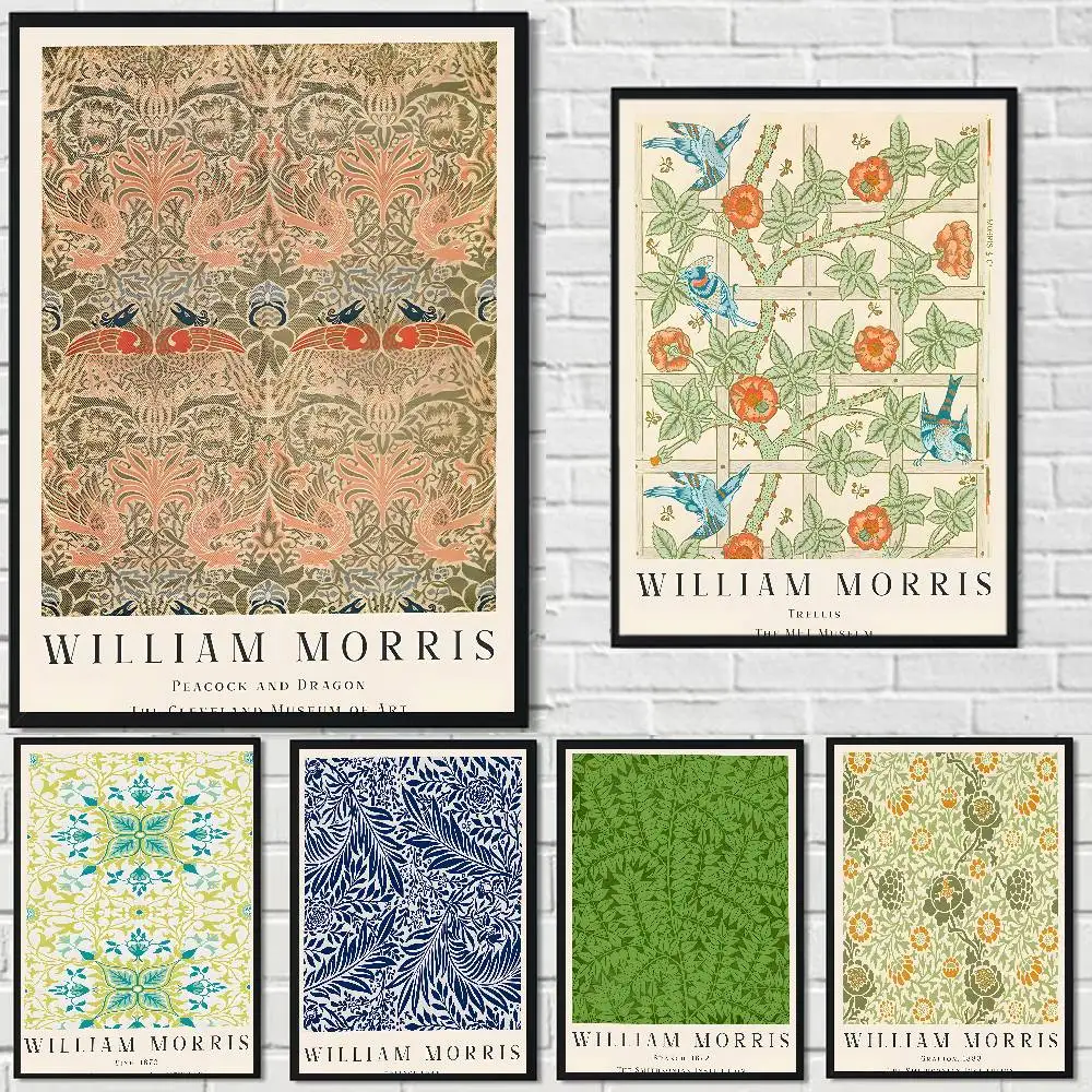 Vintage Fashion Exhibition - Vintage William Morris Flower Floral Exhibition