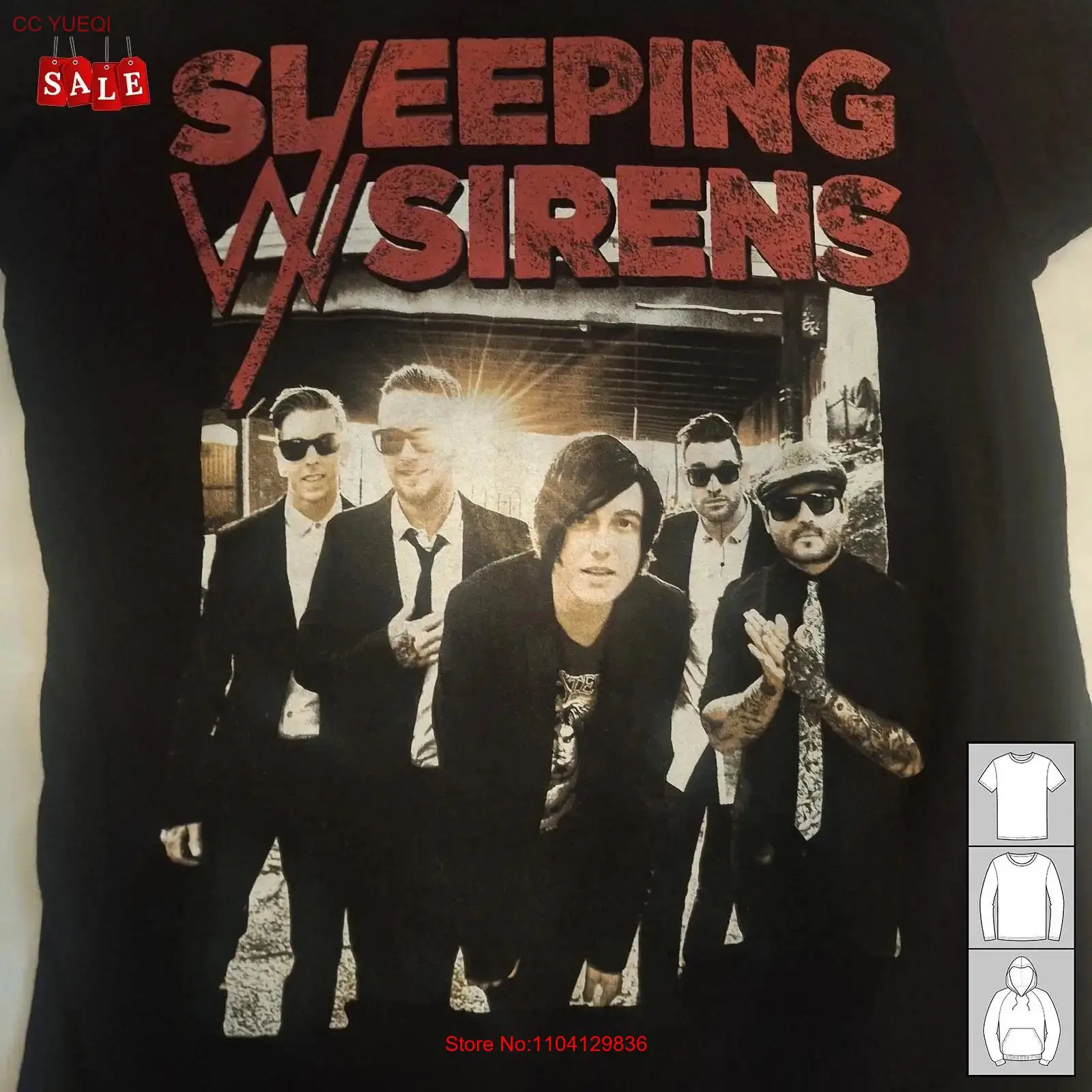 Vintage Fashion T Shirts - New Rare Sleeping with Sirens Band