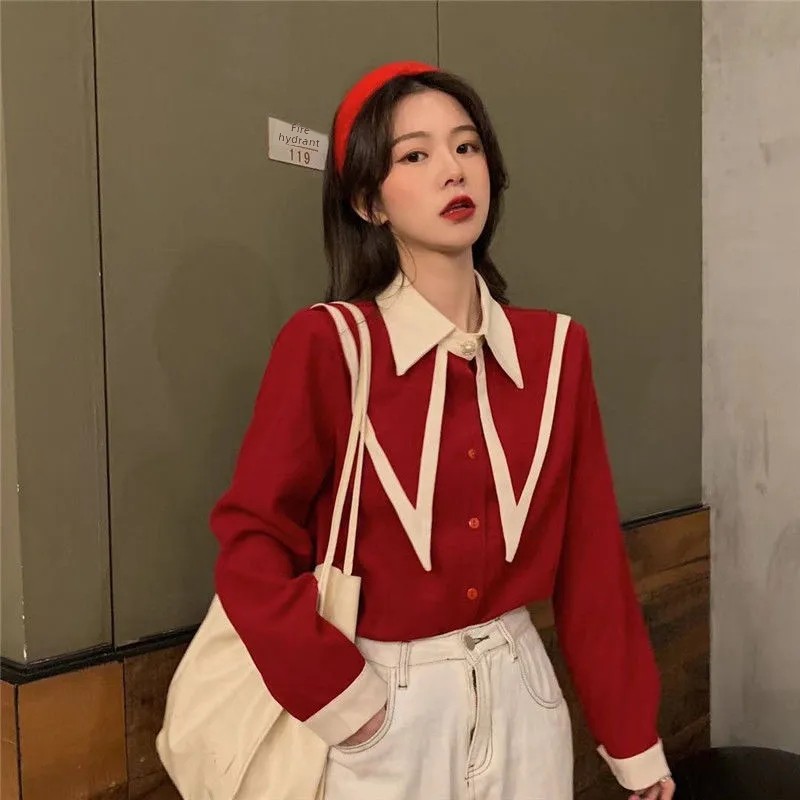 Vintage Fashion Hong Kong - Women's Spring Autumn Korean Style Shirt