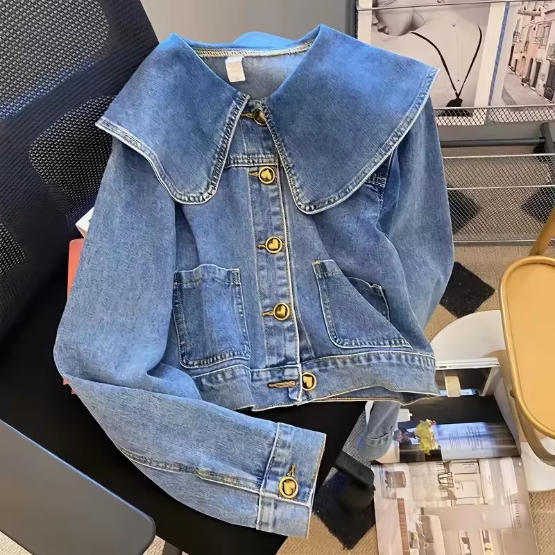 Vintage Fashion Doll - Fashion Doll Collar Denim Jacket Women