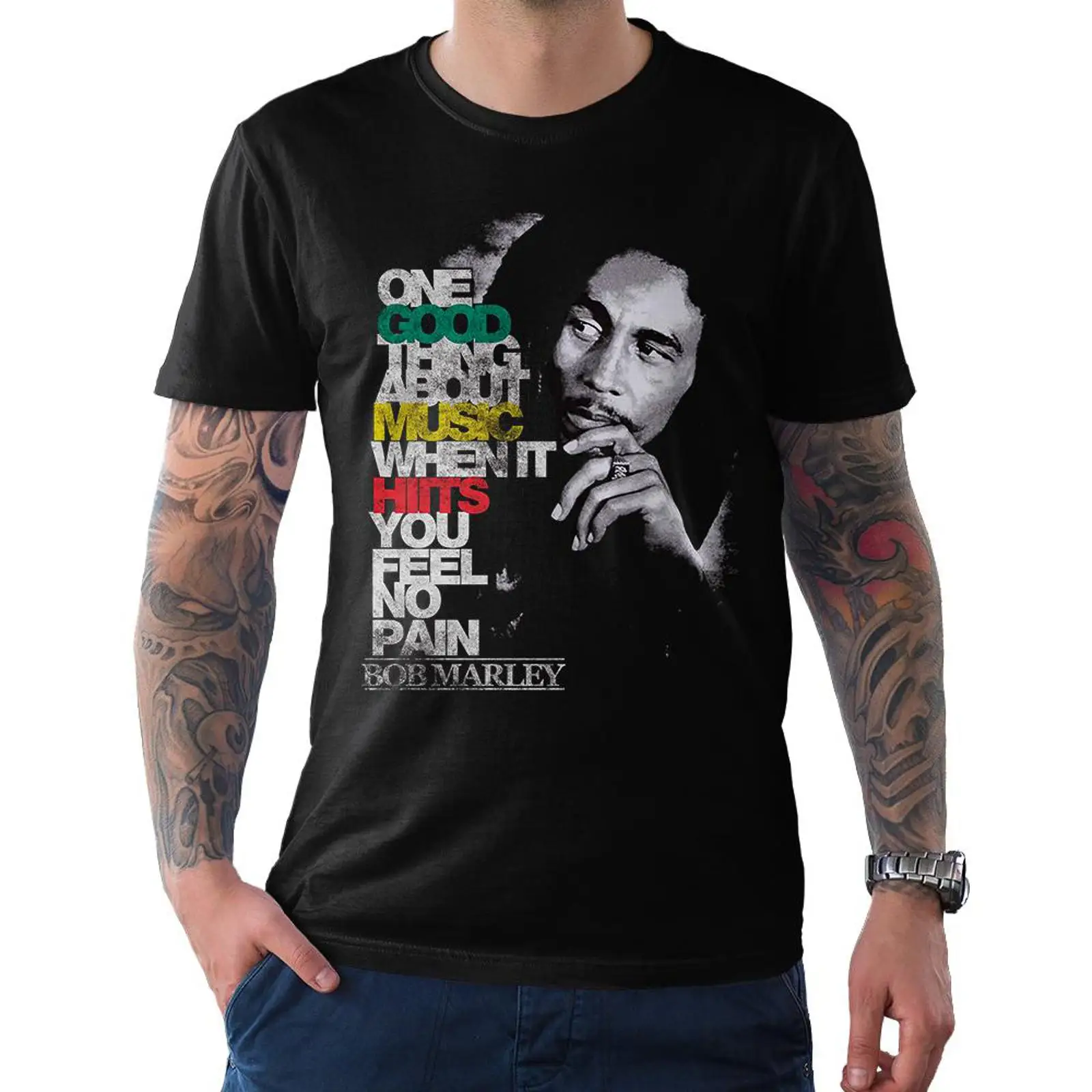 Vintage Fashion Quotes - Bob Marley Quote Vintage T Shirt
