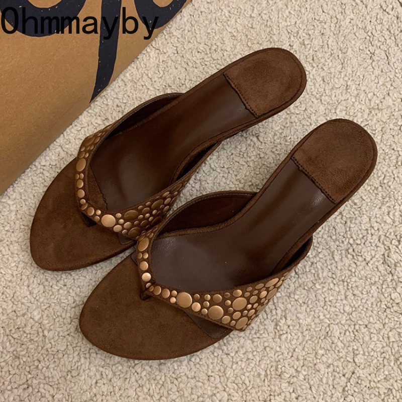 Vintage Fashion Dresses - Designer Vintage Clip Toe Women Slippers