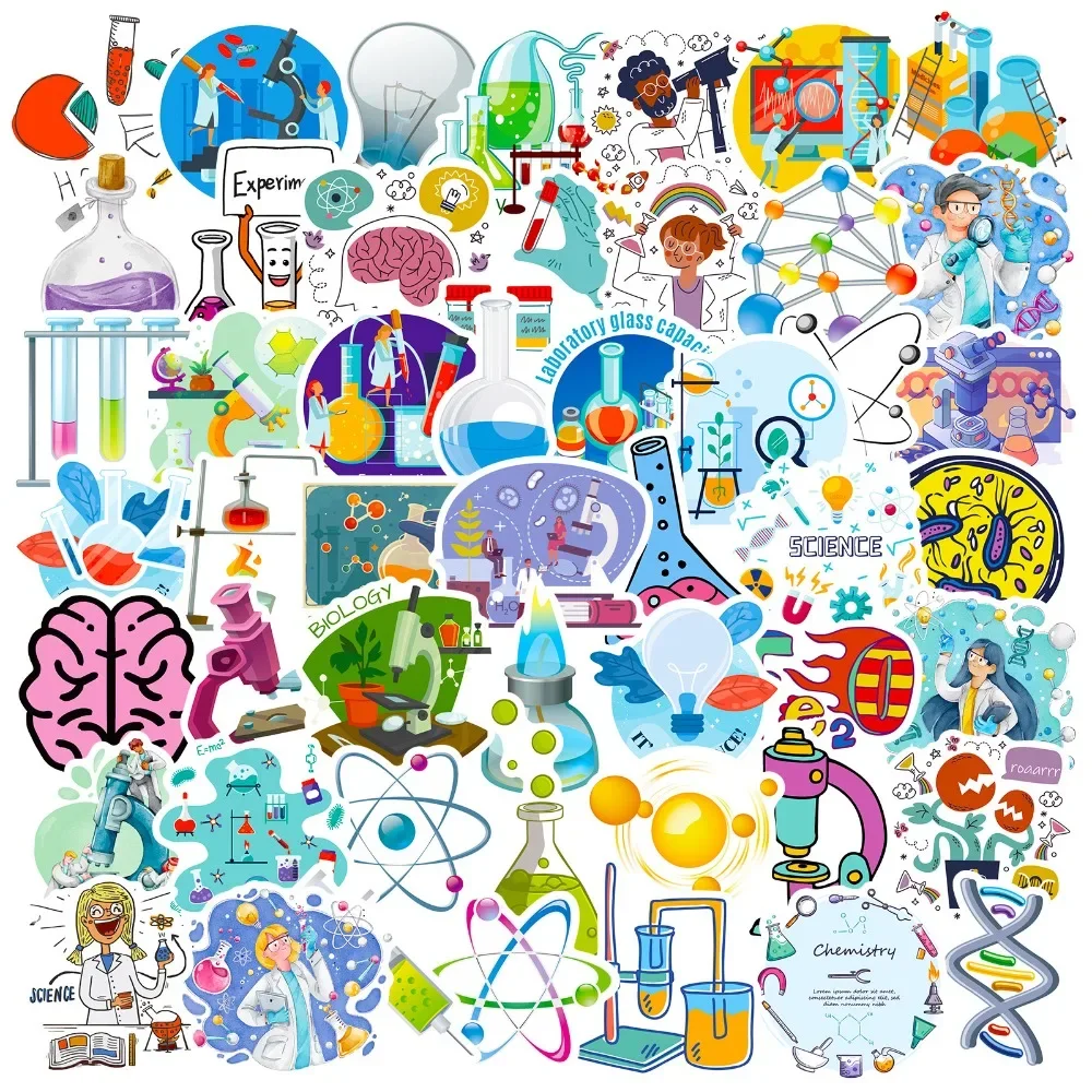 50PCS Cartoon Science Lab Stic - Vintage Fashion Magazine のレビューと価格
