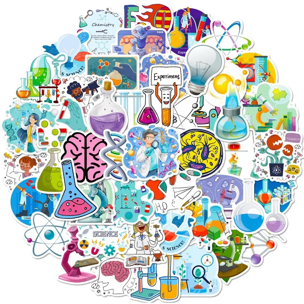 50PCS Cartoon Science Lab Stic - Vintage Fashion Magazine のレビューと価格