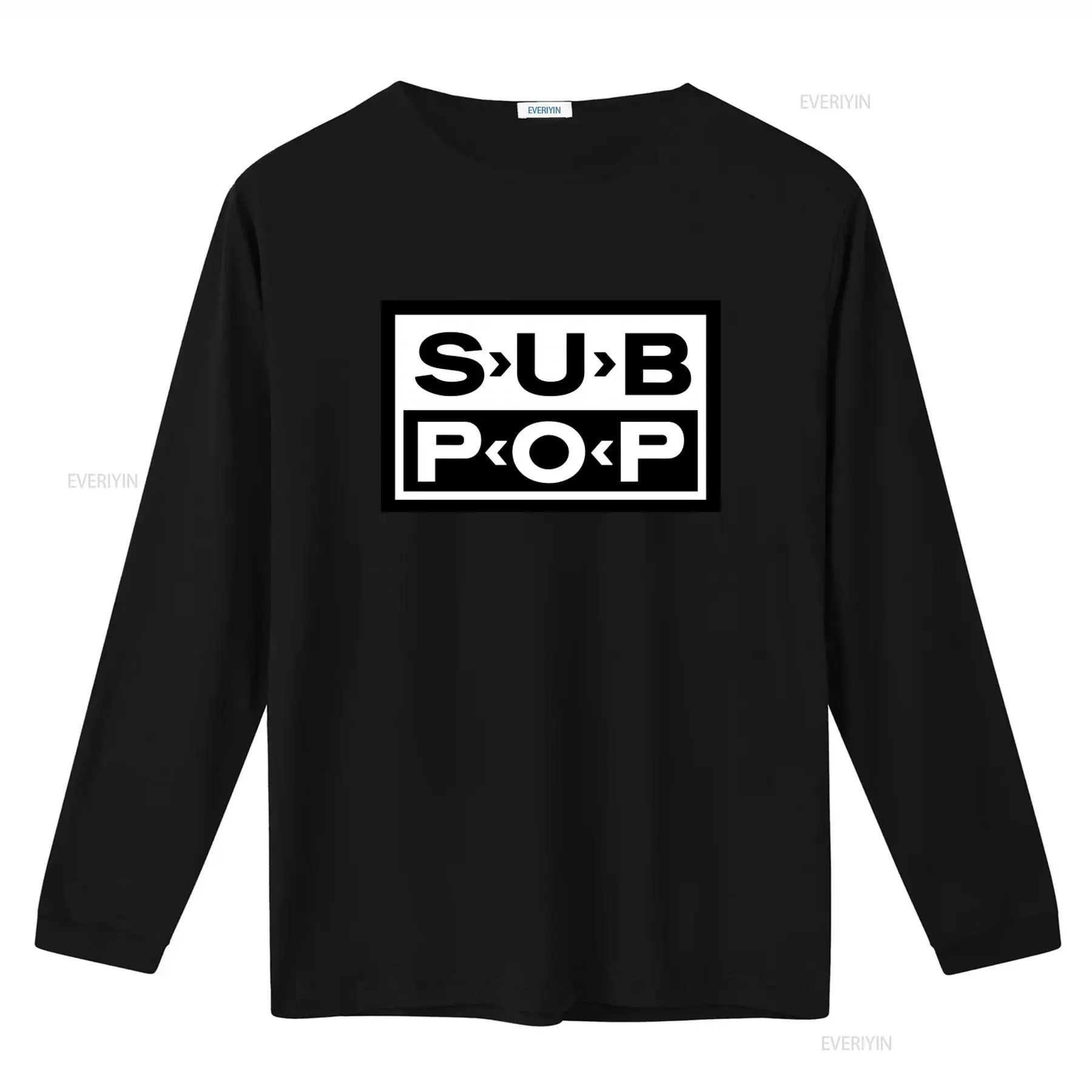 Sub Pop Logo T Shirt Black wit - Vintage Fashion Style Men のレビューと価格