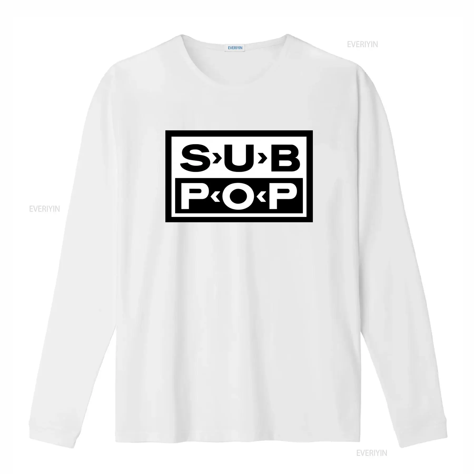 Sub Pop Logo T Shirt Black wit - Vintage Fashion Style Men のレビューと価格