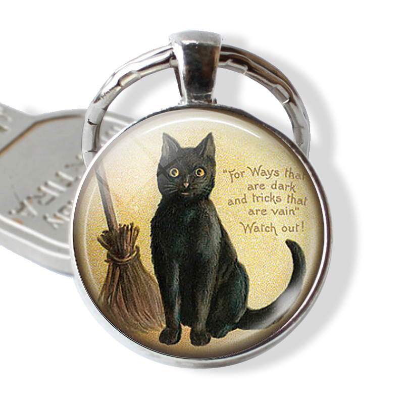 BLACK CAT Quote Keychain Lover - Vintage Fashion Quotes のレビューと価格