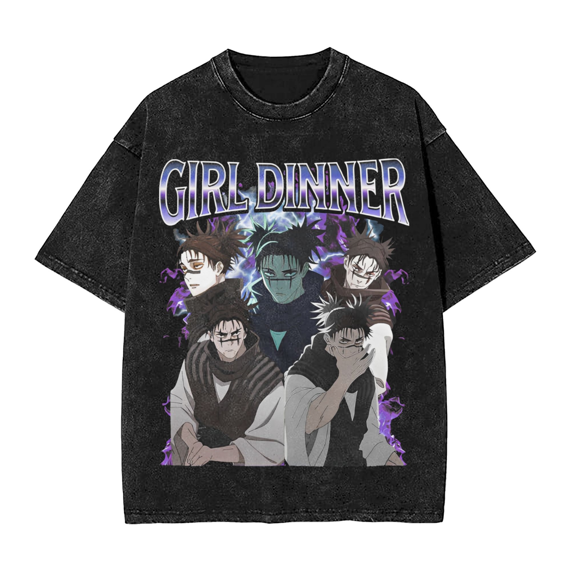 Oversized Washed T Shirt Jujut - Fashion Y Vintage のレビューと価格