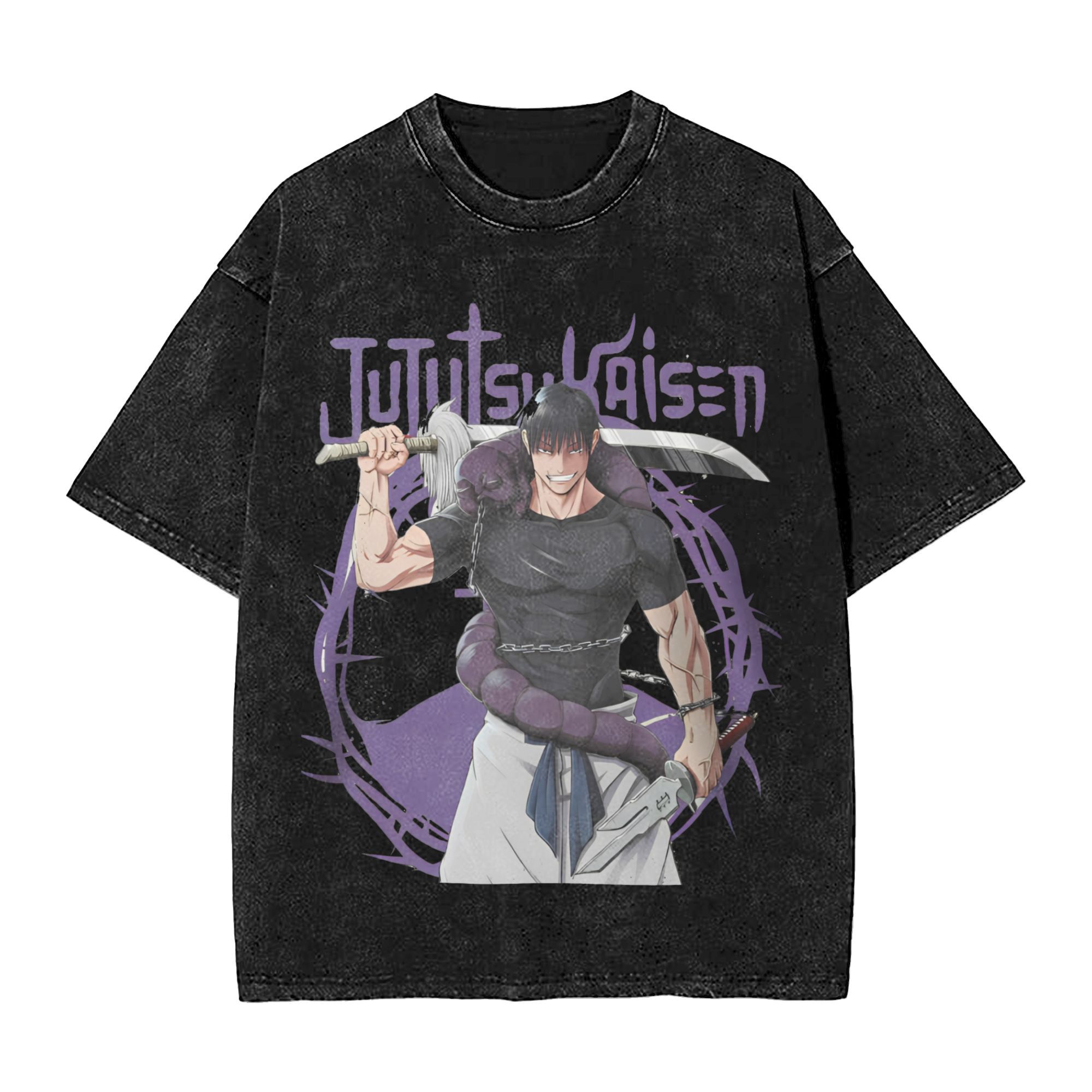 Oversized Washed T Shirt Jujut - Fashion Y Vintage のレビューと価格