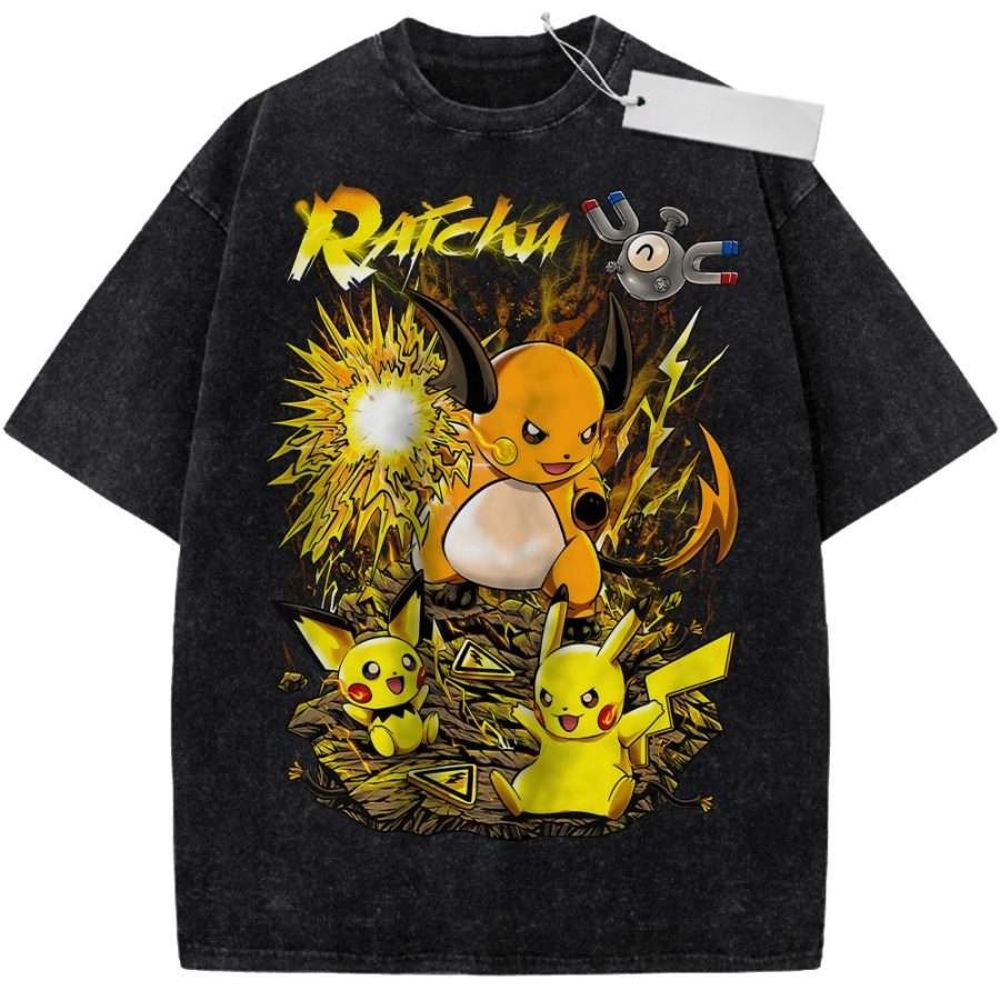 Oversize Vintage Washed Pokemo - Fashion Y Vintage のレビューと価格