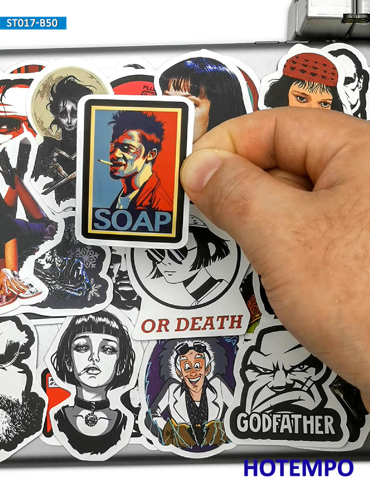 50PCS Classic Movie Stickers R - Vintage Fashion Magazine のレビューと価格