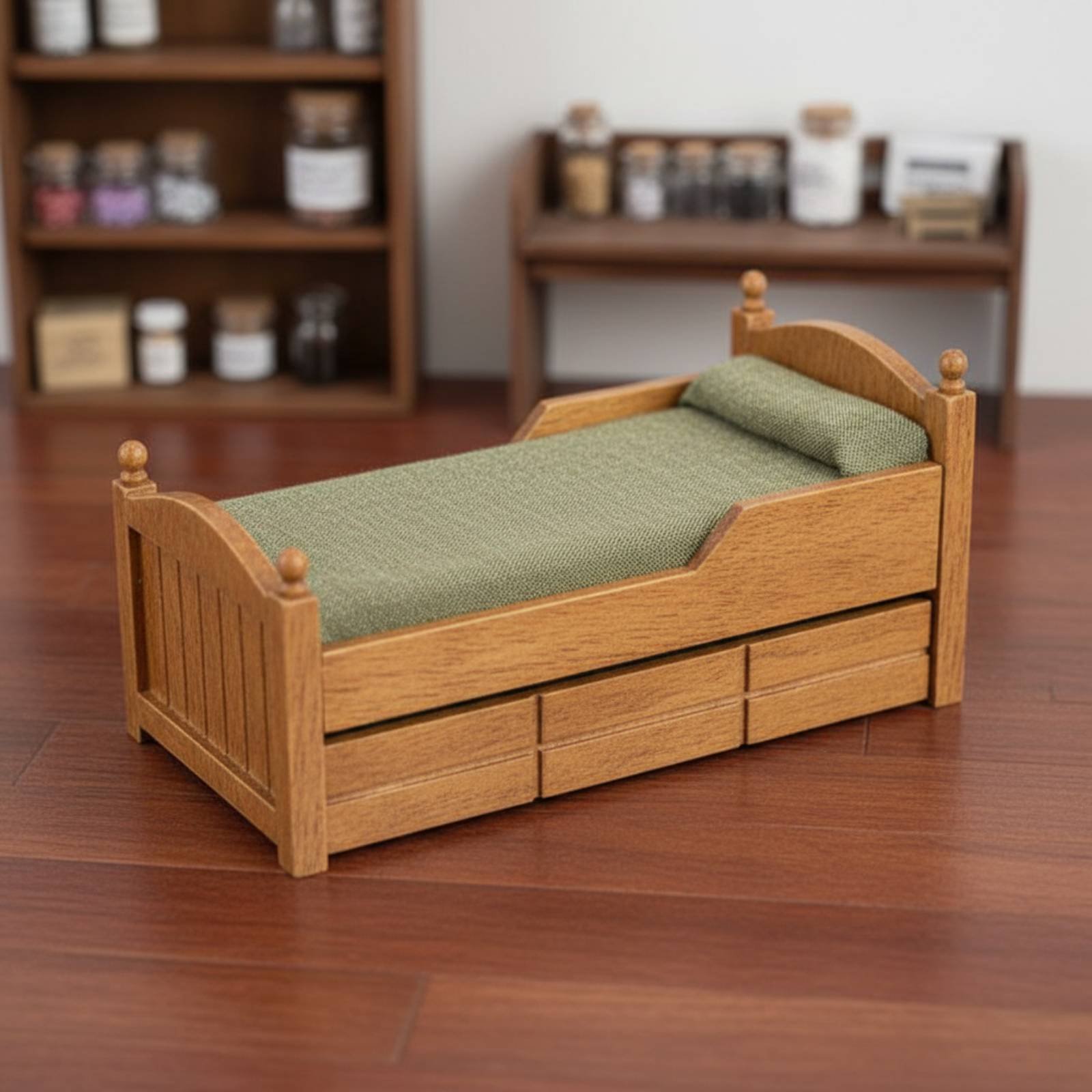 1:12 Scale Wooden Bed Handmade - Vintage Fashion Doll のレビューと価格