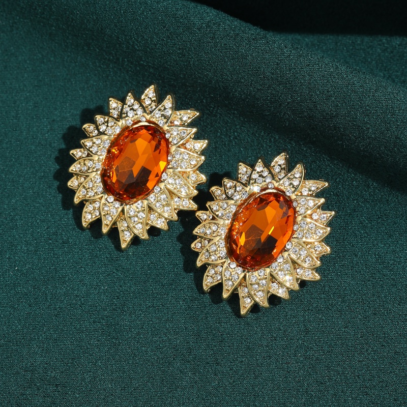 Vintage Orange Crystal Yellow  - Vintage Fashion Jewelry Brands のレビューと価格