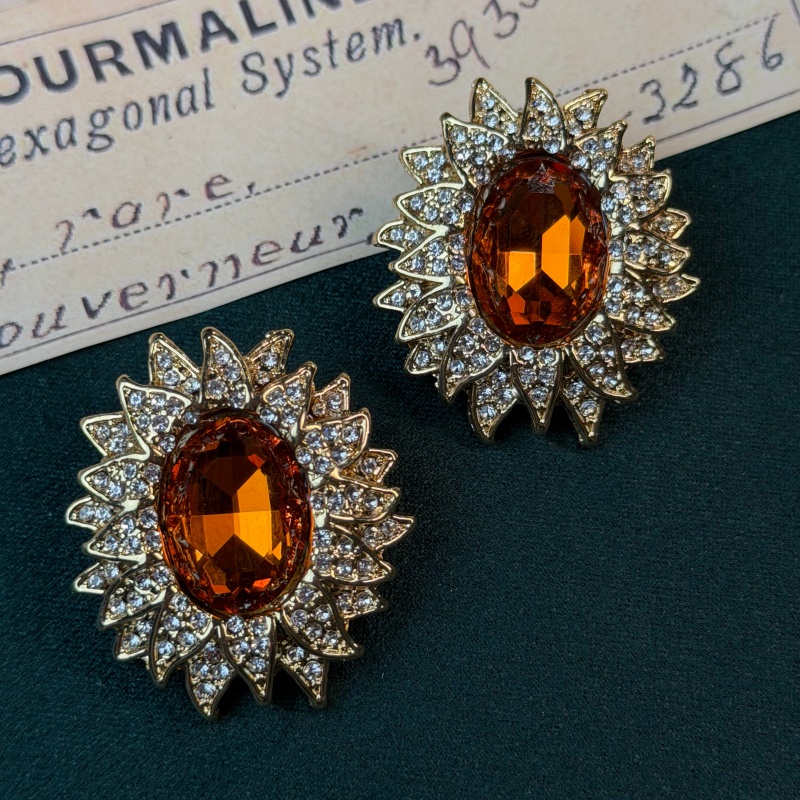 Vintage Orange Crystal Yellow  - Vintage Fashion Jewelry Brands のレビューと価格