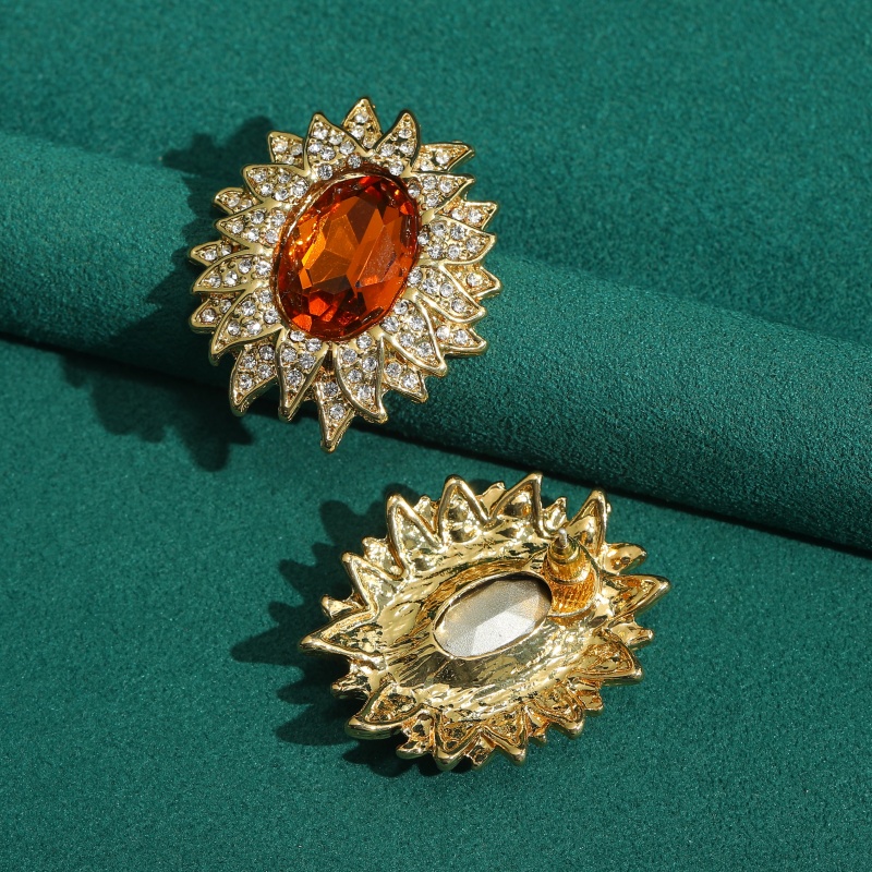 Vintage Orange Crystal Yellow  - Vintage Fashion Jewelry Brands のレビューと価格