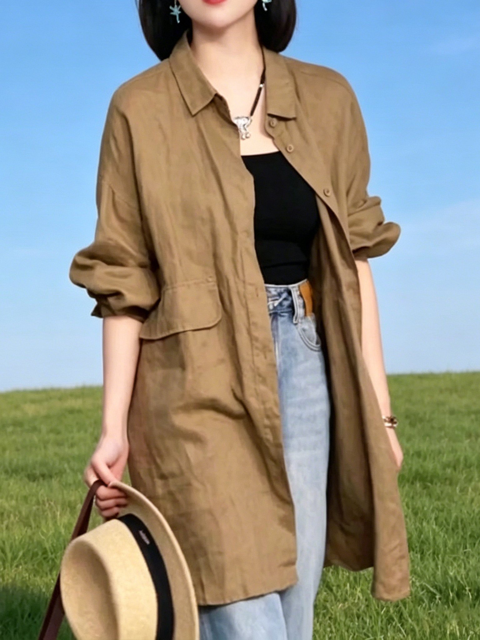 Ladies Loose Style Sun Protect - Vintage Fashion Hong Kong のレビューと価格