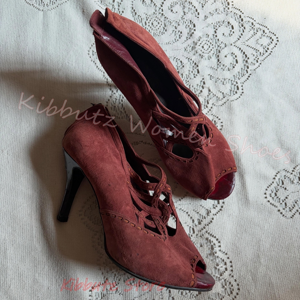 Vintage Rome Sandals Suede Lea - Vintage Fashion Dresses のレビューと価格