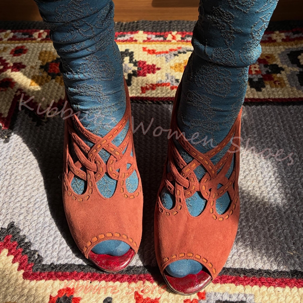 Vintage Rome Sandals Suede Lea - Vintage Fashion Dresses のレビューと価格