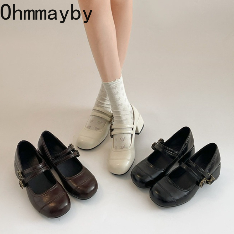 Vintage Thick Heel Women Mary  - Vintage Fashion Dresses のレビューと価格