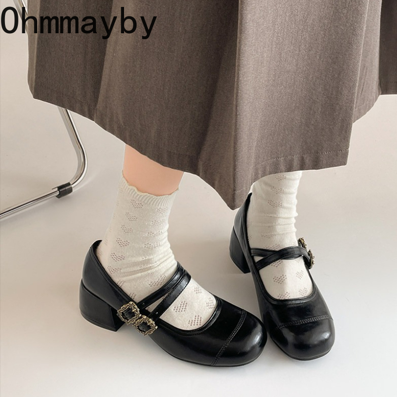 Vintage Thick Heel Women Mary  - Vintage Fashion Dresses のレビューと価格