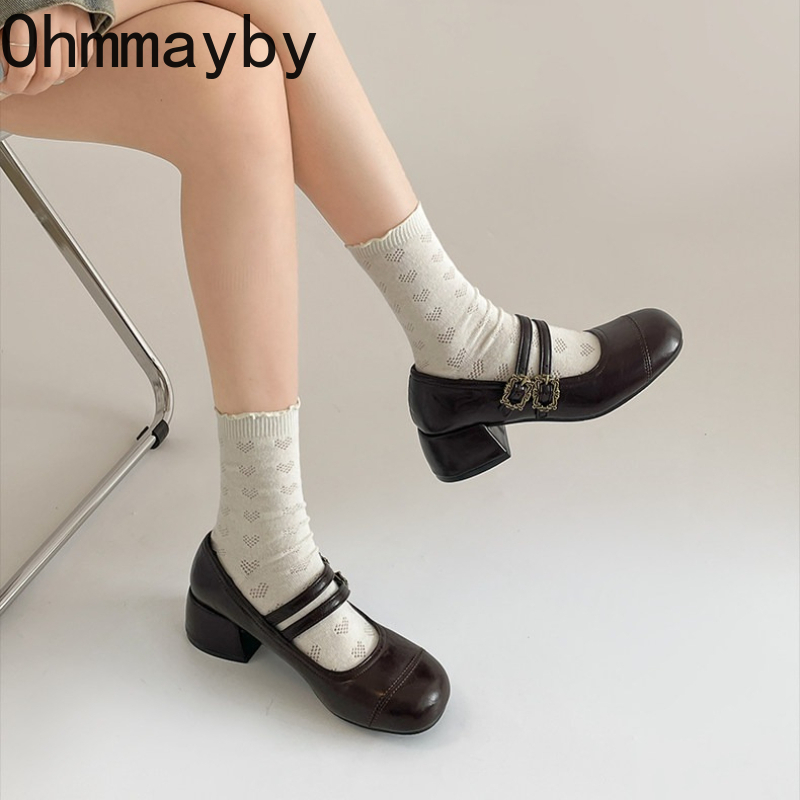 Vintage Thick Heel Women Mary  - Vintage Fashion Dresses のレビューと価格