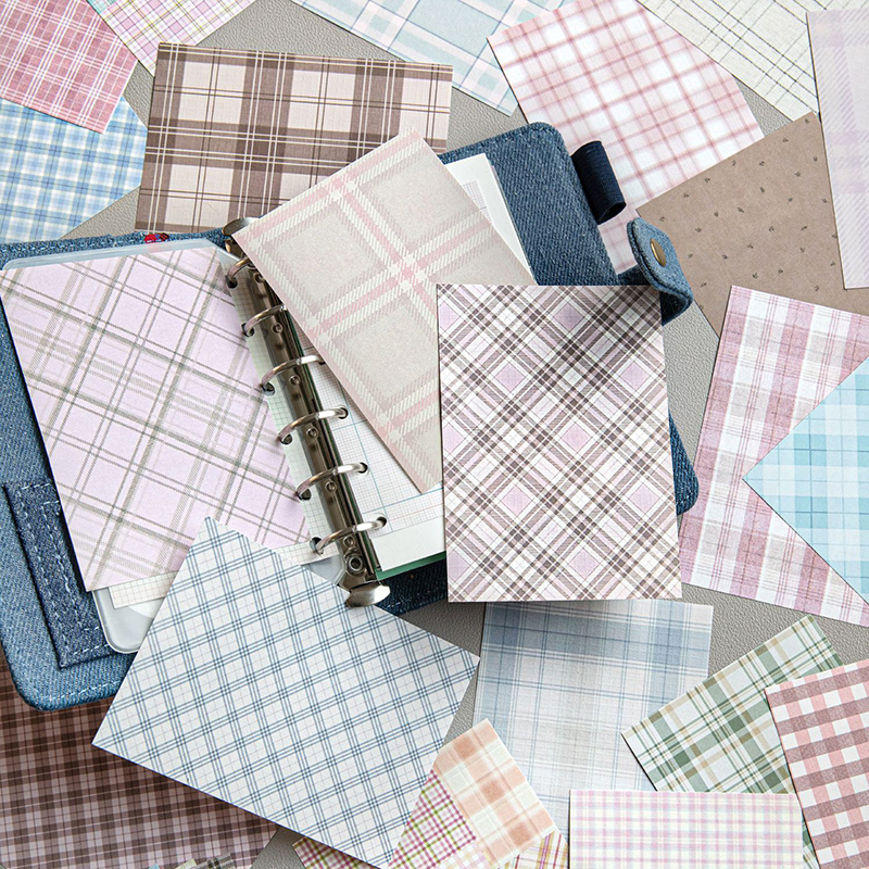 50pcs Creative Plaid Decor Scr - Vintage Fashion Magazine のレビューと価格