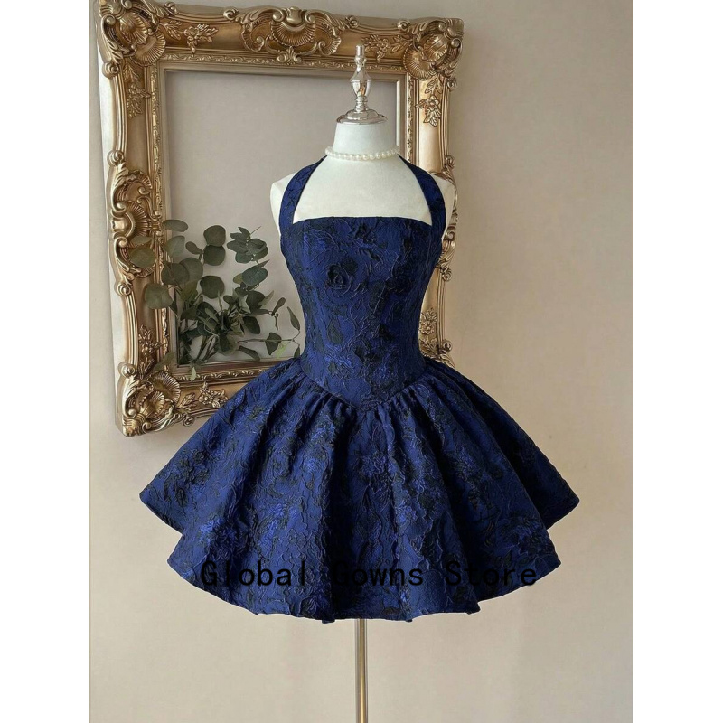 Royal Blue Vintage Halter Prom - Vintage Fashion Hong Kong のレビューと価格