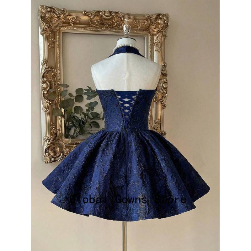 Royal Blue Vintage Halter Prom - Vintage Fashion Hong Kong のレビューと価格