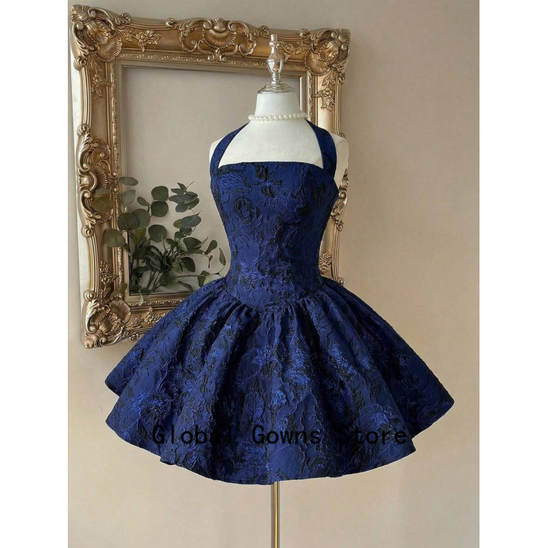 Royal Blue Vintage Halter Prom - Vintage Fashion Hong Kong のレビューと価格
