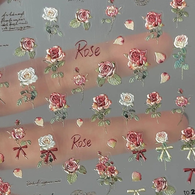 5Pcs Ins Retro Rose Sticker Hi - Vintage Fashion Magazine のレビューと価格