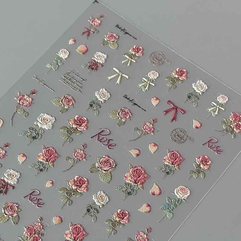 5Pcs Ins Retro Rose Sticker Hi - Vintage Fashion Magazine のレビューと価格