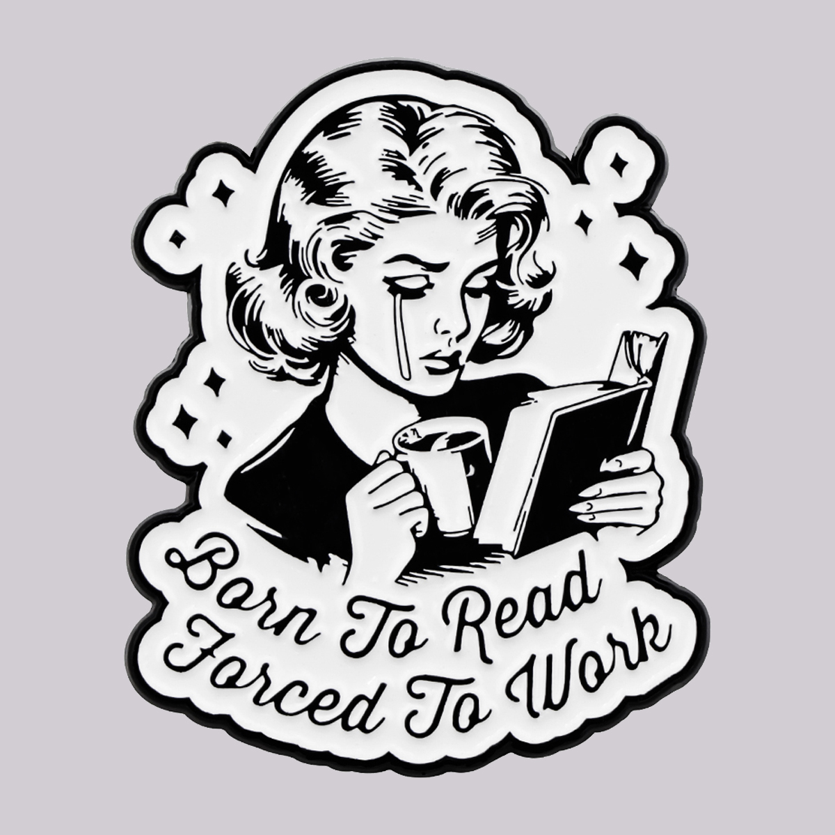 Bookworm Quotes Enamel Pin Rea - Vintage Fashion Quotes のレビューと価格