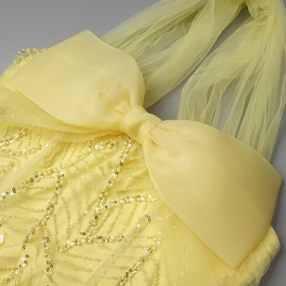 Vintage Yellow Mesh Sequin Pro - Vintage Fashion Exhibition のレビューと価格