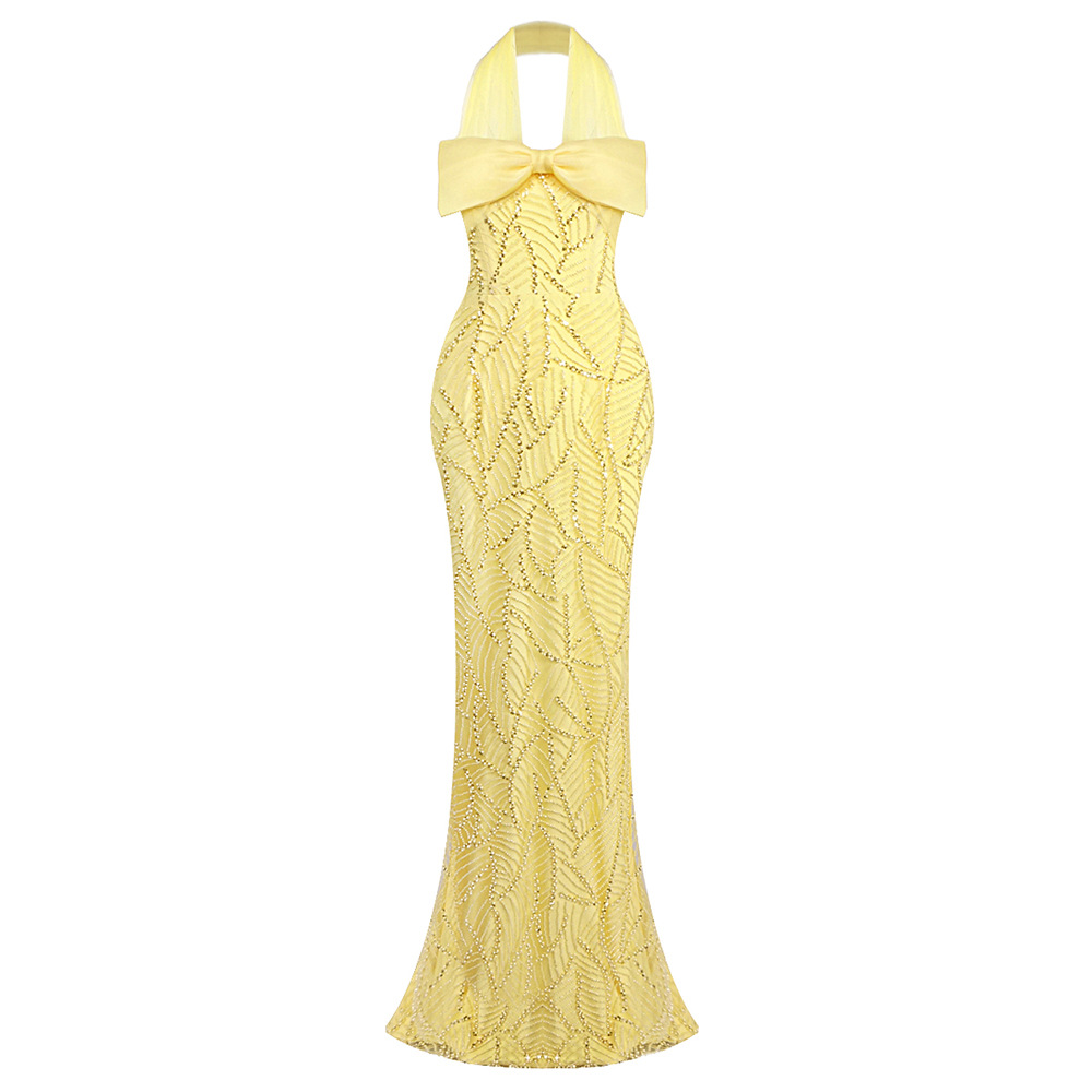 Vintage Yellow Mesh Sequin Pro - Vintage Fashion Exhibition のレビューと価格