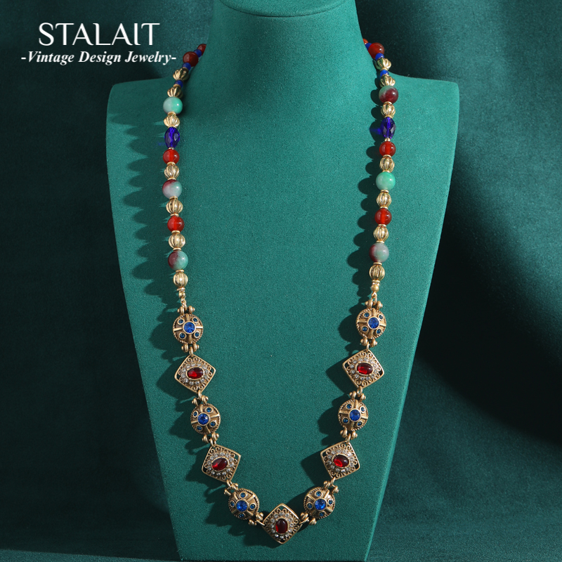 Vintage Beaded Necklace Bohemi - Vintage Fashion Jewelry Brands のレビューと価格