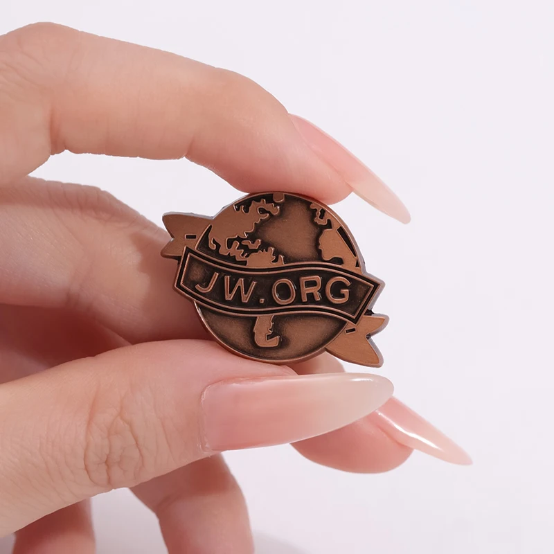 Retro Earth Brooch JW.ORG Enam - Vintage Fashion Org のレビューと価格