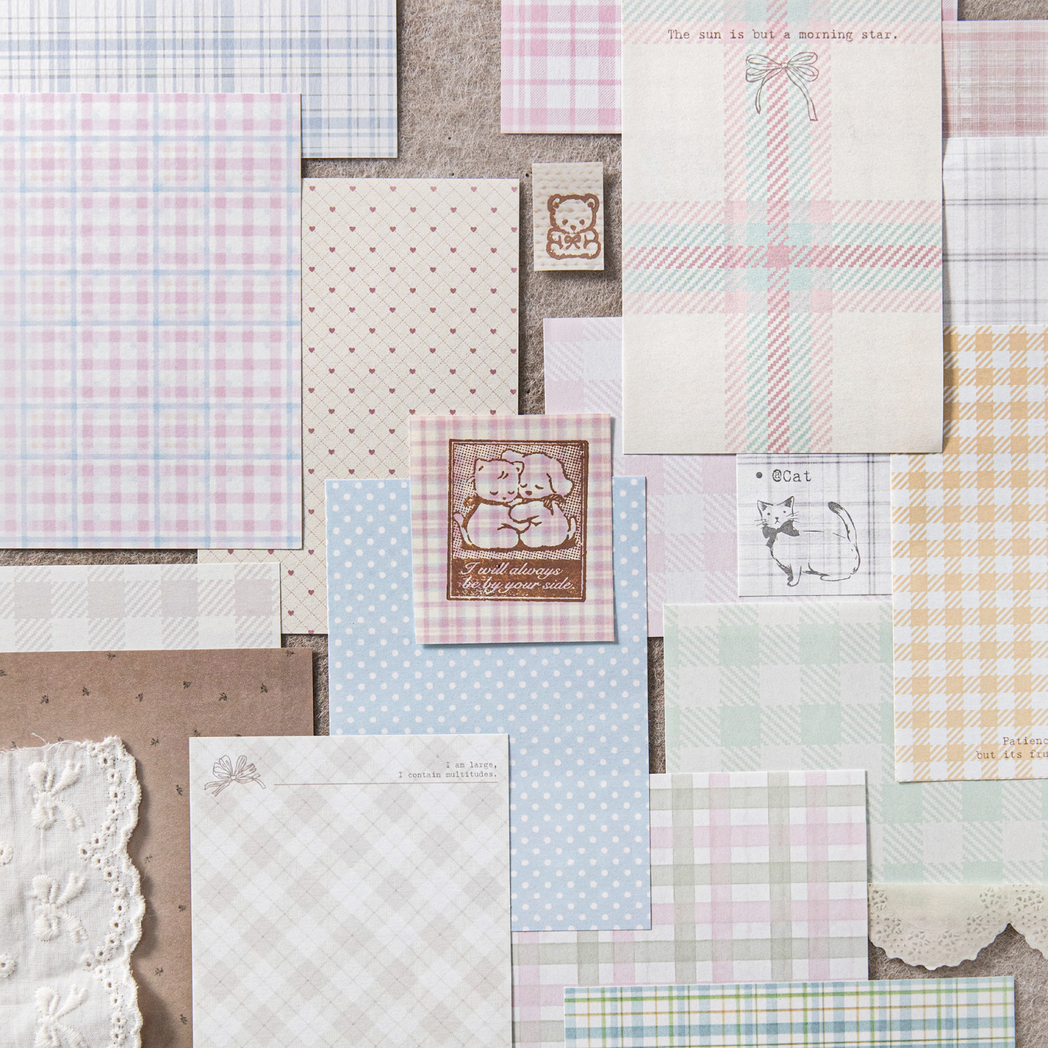 50pcs creative plaid Decor Scr - Vintage Fashion Magazine のレビューと価格