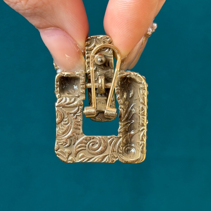 Vintage Blue Glass Green Geome - Vintage Fashion Jewelry Brands のレビューと価格