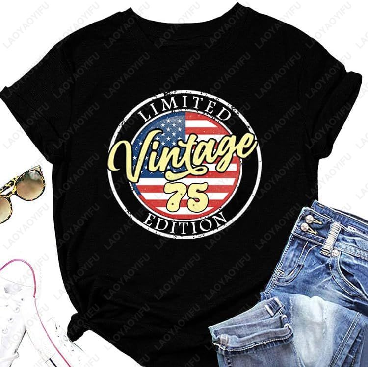 Vintage 1975 T-Shirts for Wome - Vintage Fashion Meaning のレビューと価格