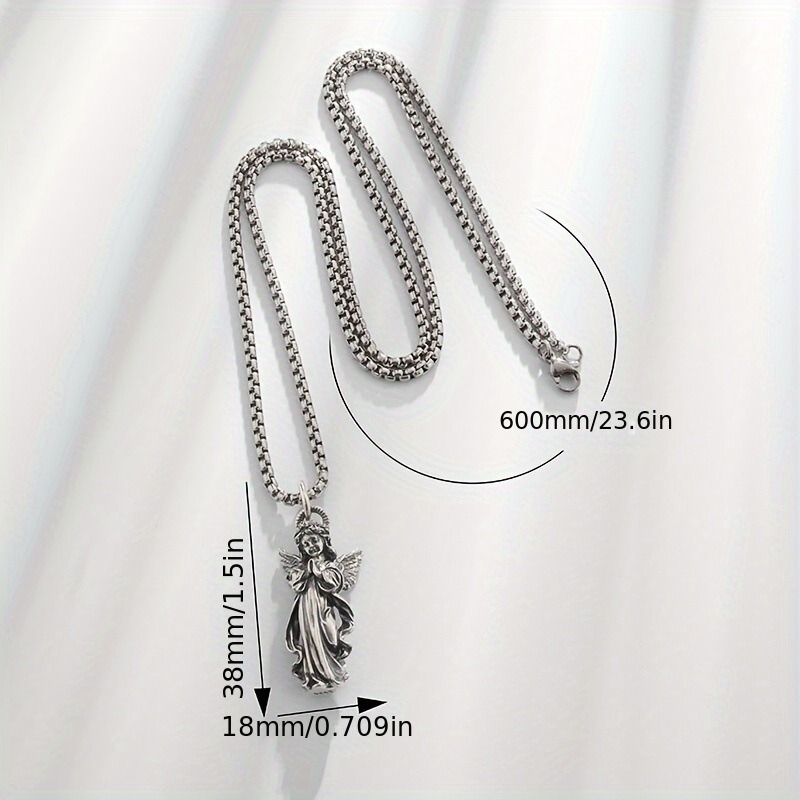 Guardian Angel Amulet Necklace - Vintage Fashion Meaning のレビューと価格