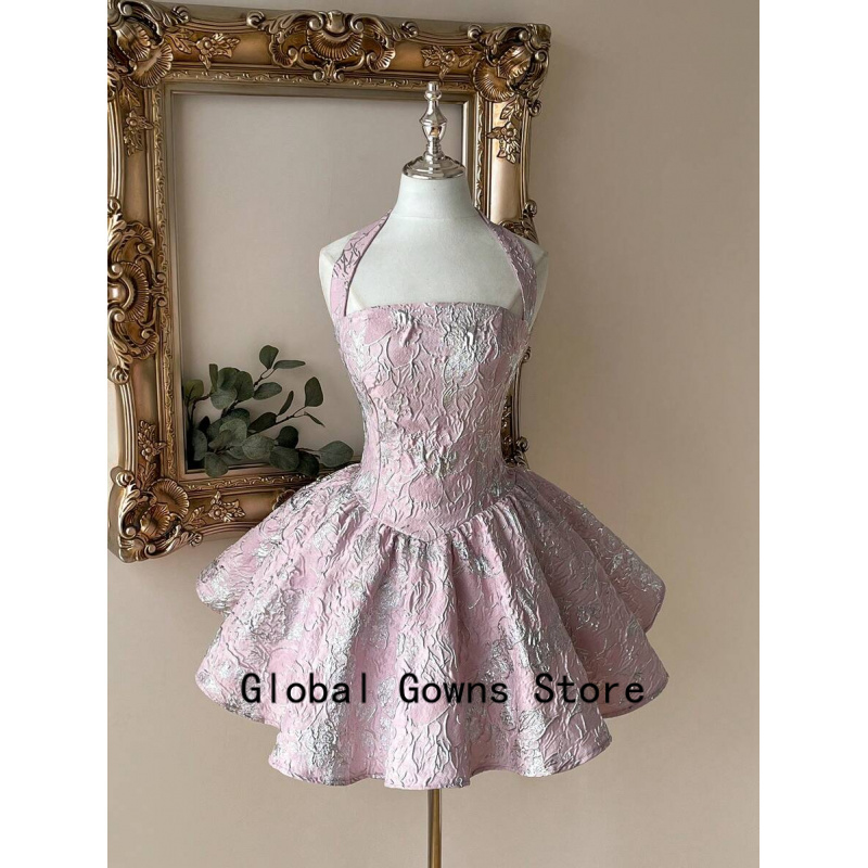 Pink Vintage Halter Prom Dress - Vintage Fashion Hong Kong のレビューと価格