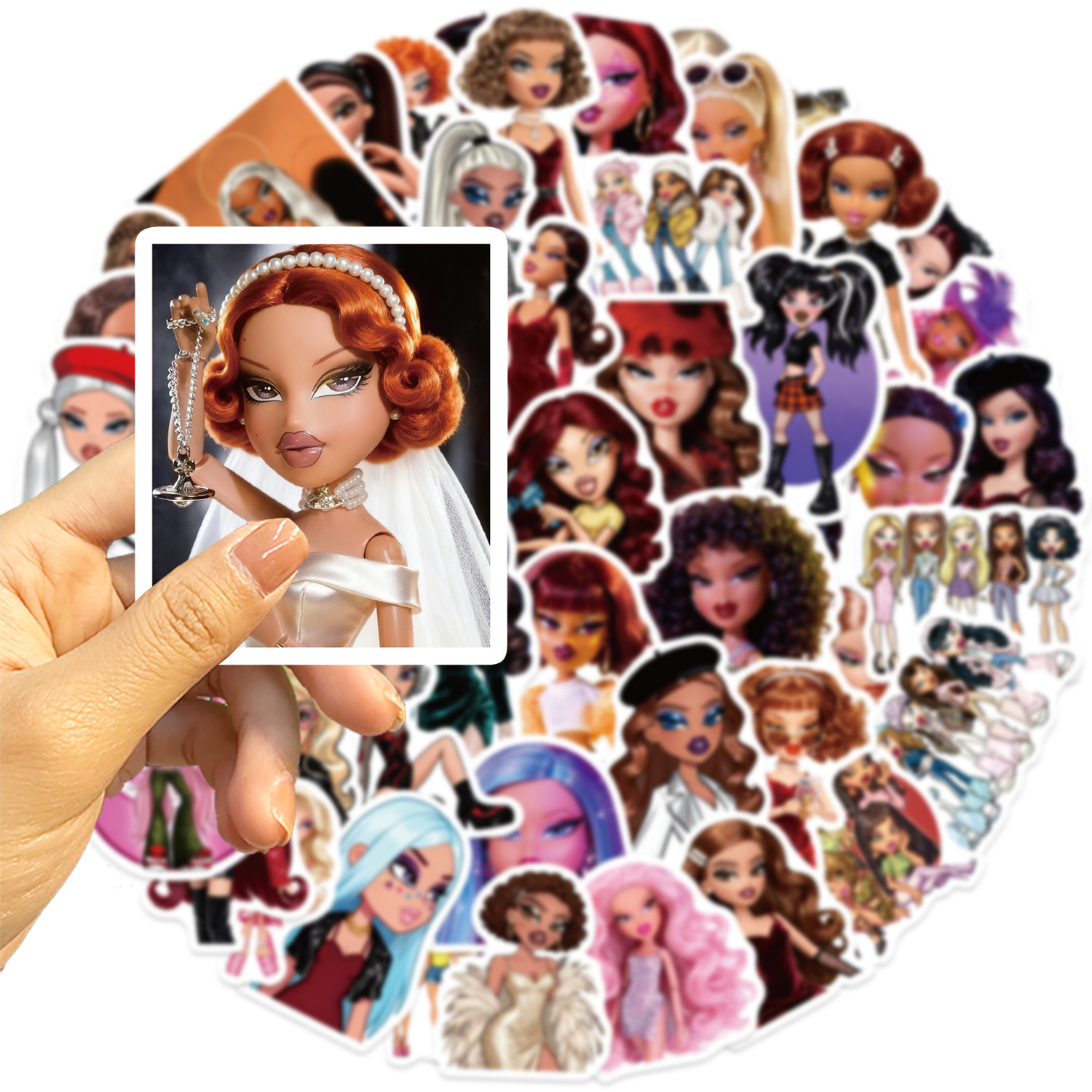 50Pcs Trendy Hot Girl Graffiti - Vintage Fashion Magazine のレビューと価格