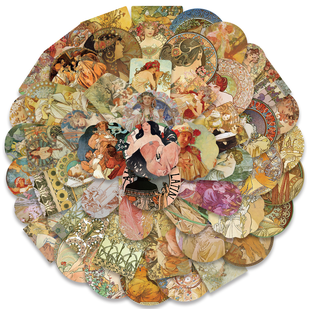 54PCS Vintage Stickers Retro V - Vintage Fashion Magazine のレビューと価格