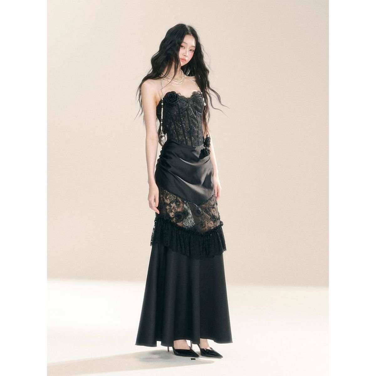 Vintage Gothic Grunge Y2k Lace - Vintage Fashion Women Dresses のレビューと価格