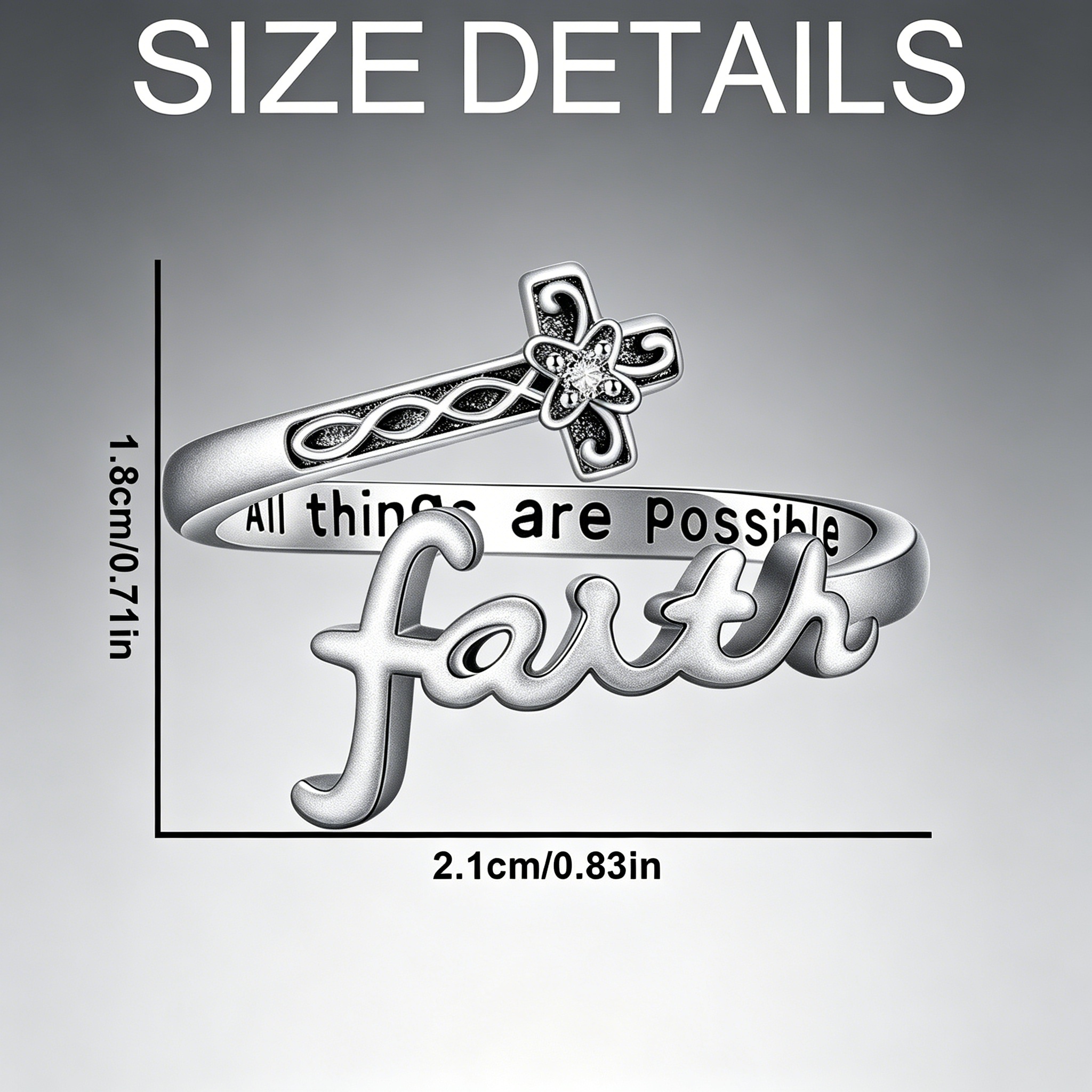 Vintage Filigree Cross Open Ad - Vintage Fashion Meaning のレビューと価格
