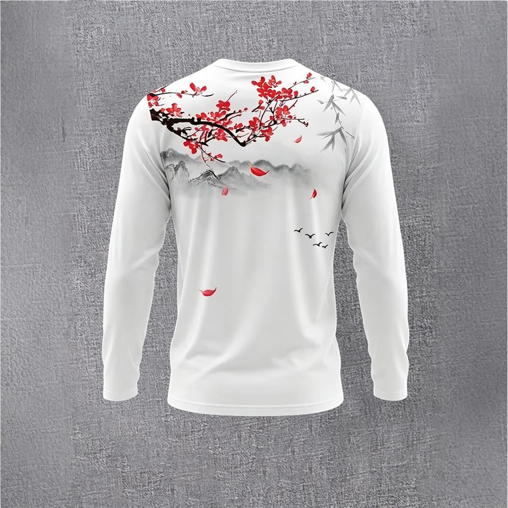 Chinese Style Ink Plum Blossom - Vintage Fashion For Men のレビューと価格