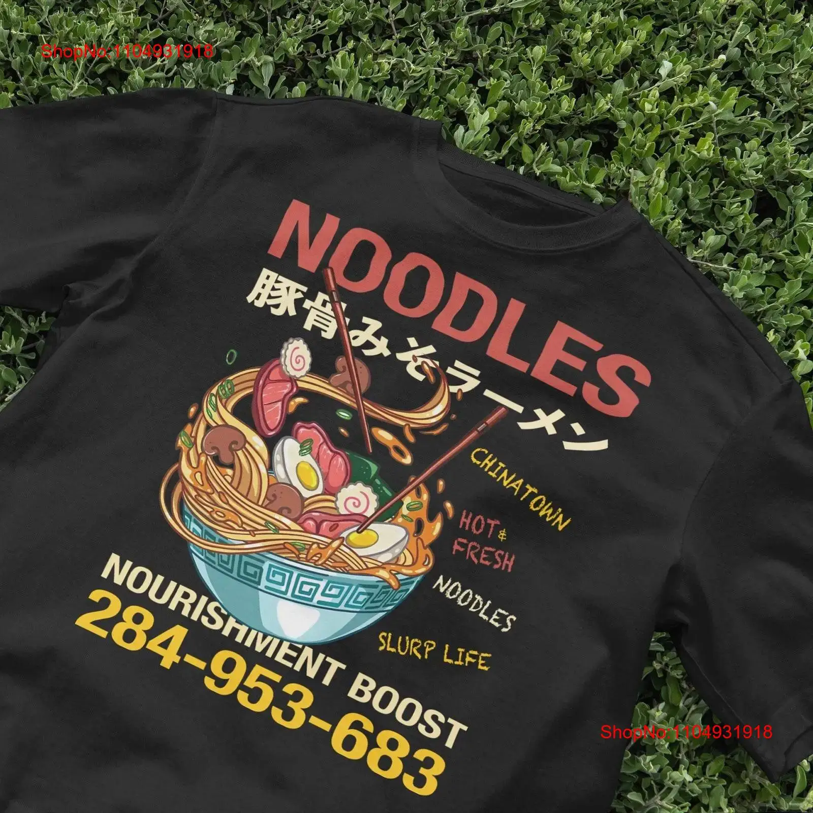 Cute Ramen Noodle T Shirt Japa - Vintage Fashion Tokyo のレビューと価格