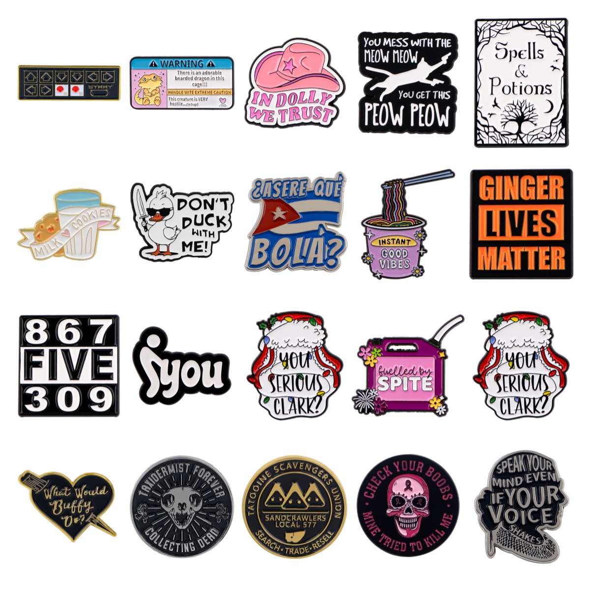 Cowboy Hat Quotes Enamel Pin F - Vintage Fashion Quotes のレビューと価格